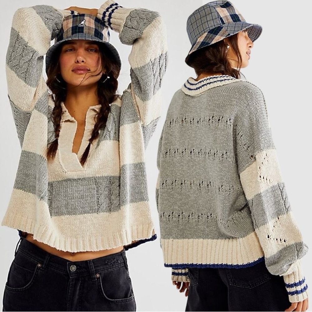 ๐ฏ๐น Free People ~ Pembrook Sweater in Ivory Combo - Picture 13 of 13
